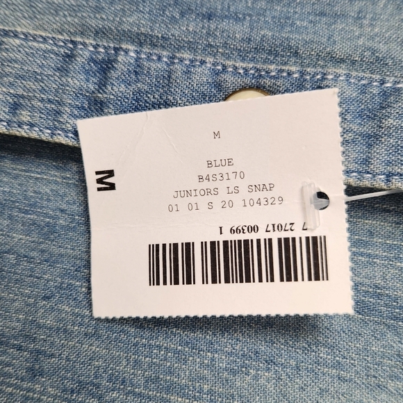 Rock & Roll Cowgirl Panhandle NWT Denim Pearl Snap Western Shirt Women's Medium - Picture 10 of 13